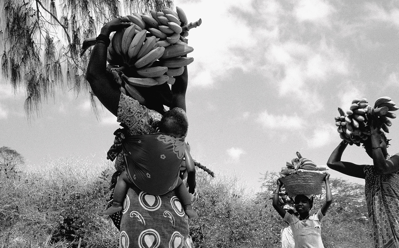 donne trasportano banane popoli Tanzania